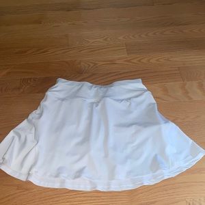 white tennis skirt